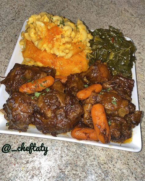 Homemade Collard Greens, Healthy Soul Food, On Period, Soul Food Dinner, Baked Mac, Food Babe, Ground Beef Recipes For Dinner, Food Therapy, Yummy Comfort Food