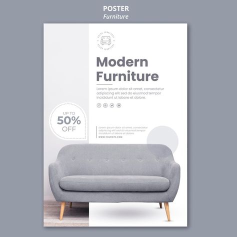 Furniture Poster, Store Poster, Geometric Wall Paint, Furniture Graphic, Modern Homes For Sale, Poster Template Free, Ux Design Inspiration, Social Media Poster, Social Media Games