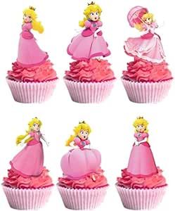 24 peach princess cupcake decorations, peach princess kids' birthday party supplies, peach princess party supplies. Princess Peach Party, Princess Cupcake, Peach Party, Princess Decorations, Princess Cupcakes, Cupcake Decorations, Princess Kids, Birthday Supplies, Cake Decorating Supplies