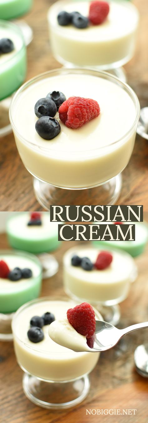 Russian Cream Dessert, Russian Cream, Traditional Russian Christmas Desserts, Russia Desserts, Russian Pastries Desserts, Russian Pudding Desserts, Russian Sweets Desserts, Russian Cream Recipe, Cream Desserts Recipes