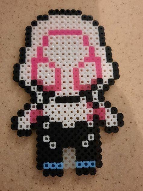 Spider Verse Perler Beads, Ghost Spider Perler Beads, Spider Man Pearler Beads, Spider Gwen Perler Beads, Spiderman Perler Bead Patterns, Perler Bead Patterns Marvel, Miles Morales Perler Beads, Spider Man Perler Beads, Marvel Perler Bead Patterns