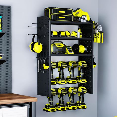 Tool Shelf, Power Tool Organizer, Drill Holder, Tool Room, Face Home, Tool Rack, Tool Box Storage, Garage Storage Organization, Metal Rack