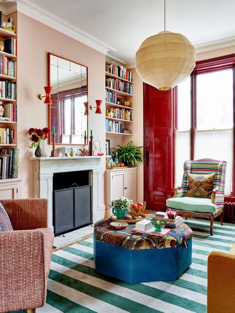 Is woodwork the key to a cohesive colour scheme? | House & Garden Mixing Patterns Interior Design, Caroline Winkler Interior Design, Lonika Chande, Upholstered Ottomans, Hampstead House, Breakfast Room Green, Stoke Newington, Summer Magic, Daybed Design