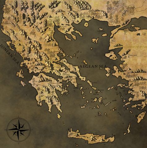 Map Of Ancient Greece, Ancient Greek Map, Greek Dnd, Ancient Greece Map, Argo 2, Athens Map, Rome Map, Maps Aesthetic, History Background