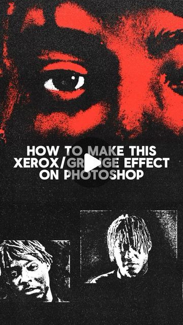 Outlyning | Cover Art & Design on Instagram: "how to make this grunge/xerox effect on photoshop ✨🫡  #photoshop #photoshoptutorial #design #grunge #madewithphotoshop #graphicdesign" Photoshop Poster Tutorial, Poster Tutorial, Poster Design Tutorials, Model Hairstyles, Photoshop Tuts, Grunge Posters, Cool Photoshop, Photoshop Poster, Photoshop Tutorial Photo Editing