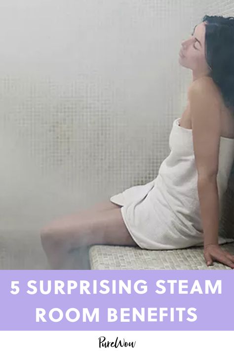 5 Steam Room Benefits That’ll Make You Want to Hit the Spa #purewow #spa #wellness #skin #health Benefits Of Steam Sauna, Diy Steam Room Outdoor, Steam Bath Benefits, Benefits Of Steam Room, Sauna Vs Steam Room Benefits, Steam Sauna Benefits, Wellness Rooms, Spa Benefits, Home Steam Room