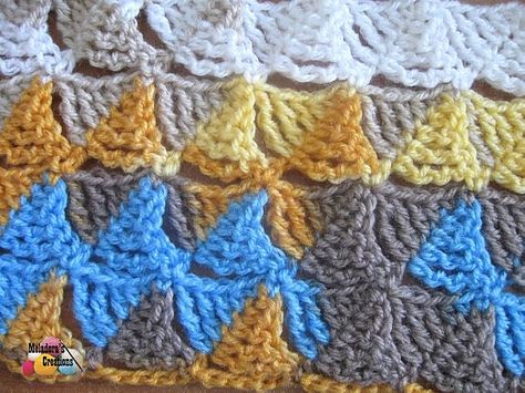 Wedge Stitch Small Pic WM Left Handed Crochet, Different Crochet Stitches, Tunisian Crochet Stitches, Crochet Knit Stitches, Crochet Tips, Stitch Crochet, Crochet Tutorials, Crochet Stitches Tutorial, Crochet Instructions