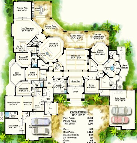 Luxury House Floor Plans, 2022 Parade Of Homes, Multigenerational House Plans, Mansion Plans, Multigenerational House, 6 Bedroom House Plans, Large Apartment, Large Floor Plans, Luxury Floor Plans