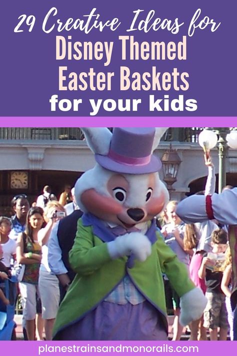 29 Creative Ideas for Disney Themed Easter Baskets for Your Kids · Planes, Trains, & Monorails Themed Easter Baskets, Cute Easter Basket Ideas, Creative Easter Basket Ideas, Easter Basket Themes, Creative Easter Baskets, Easter Basket Ideas, Disney Theme, Good Parenting, Basket Ideas