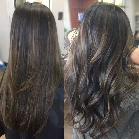 Balayage Black Hair, Balayage Black, Balayage Hair Caramel, Black Hair Balayage, Brown Hair Looks, Brown Hair Inspo, Hair Color Streaks, Brunette Hair With Highlights, Hair Streaks