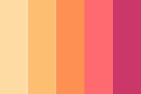 Peaches color palette Peaches Color Palette, Peach Pink Color Palette, Peachy Color Palette, Color Palette Peach, Peach Colour Palette, Peach Pallet, Peach Color Palette, Peach Color Palettes, Flat Color Palette