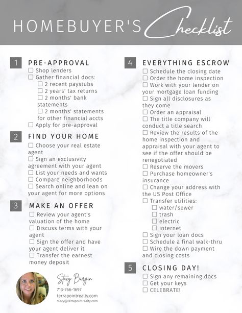 When Buying A House First Time, House Buying Checklist First Time, First Home Owner Checklist, Home Buyers Checklist, Checklist For Buying A House First Time, How To Purchase Your First Home, Owning A Home First Time, Steps For First Time Home Buyers, Buying Home Checklist