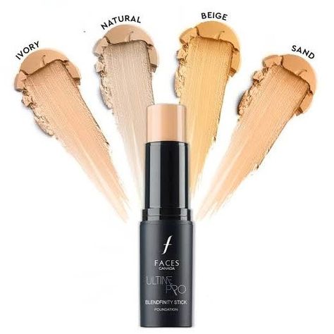 Bring out the best on your complexion with formulas and shades that even out and correct the skin tone in one step with Faces Canada Ultime Pro Blend Finity Stick Foundation Foundation Stick, Stick Foundation, Skin Tone, Skin Tones, Foundation, Composition, Shades, Bring It On, Skin