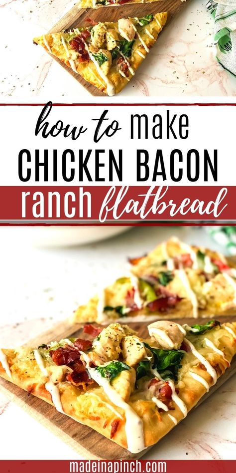 Chicken Bacon Ranch Flatbread, Chicken Flatbread Recipes, Ranch Dressing Chicken, Pizza Craving, Pizza On The Grill, Chicken Flatbread Pizza, Healthy Flatbread, Chicken Bacon Ranch Pizza, Flatbread Pizza Recipes