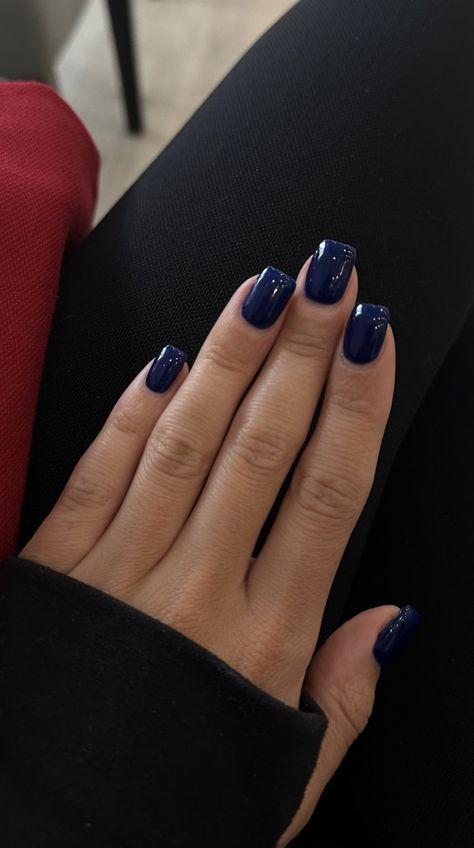 Royal Blue Natural Nails, Navy Nails Square, Nails Inspo Navy Blue, Square Navy Blue Nails, Navy Square Nails, Navy Blue Square Acrylic Nails, Dark Blue Nails Square, Navy Blue Nails Square, Royal Blue Nails Square