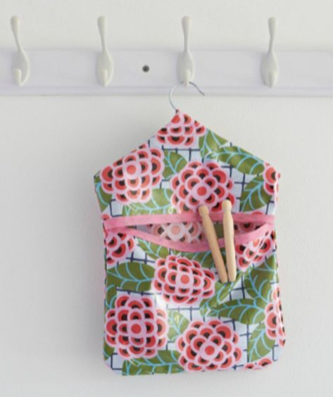 Free Peg Bag Sewing Pattern | LoveCrafts, LoveKnitting's New Home Crafting Storage, Peg Bags, Appliqué Patterns, Debbie Shore, Fat Quarter Projects, Clothespin Bag, Serger Sewing, Peg Bag, Diy And Crafts Sewing