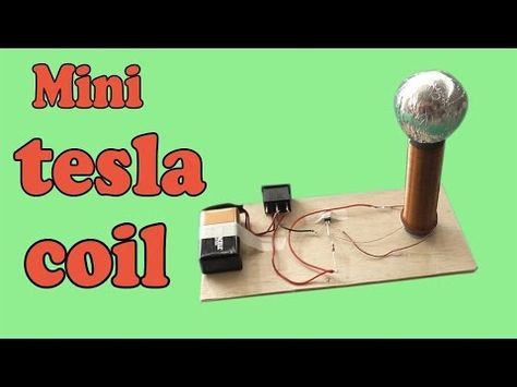 How to make a mini Tesla Coil - YouTube Diy Tesla Coil, Tesla Technology, Science Electricity, Free Energy Generator, Tesla Coil, Fair Projects, Electronics Projects Diy, Science Fair Projects, Carl Sagan