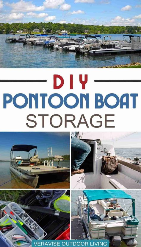 DIY pontoon boat storage helps keep your belongings safe and organized while on the water since built-in storage in a pontoon is limited. In this boating resource guide, we'll teach you some DIY hacks so you can easily maximize the storage space on your pontoon boat. Pontoon Storage Ideas, Pontoon Boat Storage Ideas, Pontoon Boat Makeover Diy, Boat Organization Ideas, Boat Storage Ideas, Diy Pontoon Boat, Life Jacket Storage, Diy Pontoon, Boat Hacks