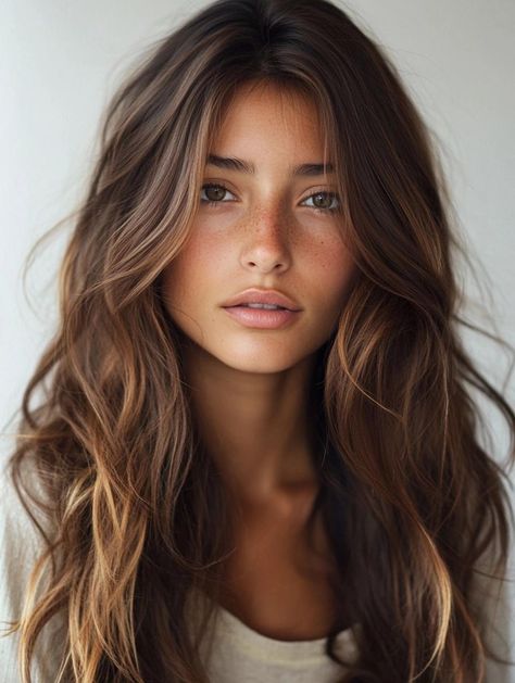 Best Long Hairstyles for Round Faces: Flattering Cuts and Styling Tips Medium Thick Hair With Layers, Layered Long Hair Round Face, Long Hair With Layers 2024, Shaggy Long Hair Curtain Bangs, Most Attractive Hairstyles For Women, Women's Haircuts Long, Long Style Haircuts, Haircuts For Long Brown Hair, Long Women’s Hairstyles