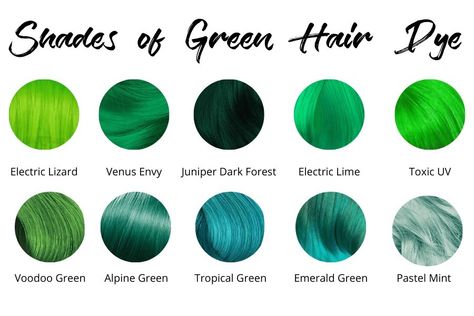 Grey Hair Colour Chart, Dark Green Hair Dye, Haircolour Ideas, Short Green Hair, Hair Color Swatches, Emerald Green Hair, Mint Green Hair, Emerald Hair, Dark Green Hair