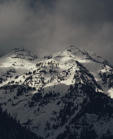 #snowy #mountains #winter #snow Dark Snowy Mountains, Mountain Aesthetic Snow, Snowy Mountain Aesthetic, Snow Mountains Aesthetic, Winter Mountain Aesthetic, Snow Mountain Aesthetic, Snowy Mountains Aesthetic, Dark Snow Aesthetic, Heat Lightning