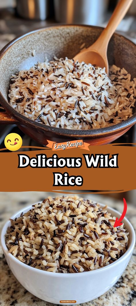 Experience the nutty flavor of Wild Rice, a unique grain that adds both texture and richness to any meal. Perfect as a side dish or a base for pilafs and salads, this naturally grown rice offers a wholesome and aromatic addition to your culinary repertoire. #WildRice #WholeGrain #HealthySides Brown Rice And Wild Rice Recipes, Wild Rice Thanksgiving Recipe, Healthy Wild Rice Recipes, Wild Rice Recipes Side Dishes Easy, Lundberg Wild Rice Recipes, Wildrice Sidedish, Wild Rice Recipes Side Dishes, Wild Rice Hotdish, Rice Recipes Side