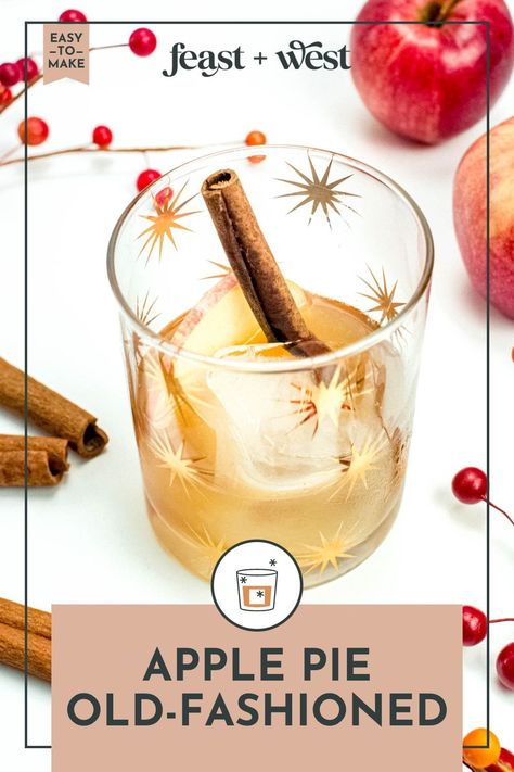 Make the perfect fall cocktail, an apple cider old-fashioned, with homemade apple syrup, apple cider and bourbon, plus apple pie spices. Pie Cocktails, Apple Pie Bourbon, Apple Cider And Bourbon, Apple Syrup, Apple Pie Cocktail, Perfect Apple Pie, Apple Cider Cocktail, Homemade Apple Cider, Fall Cocktail