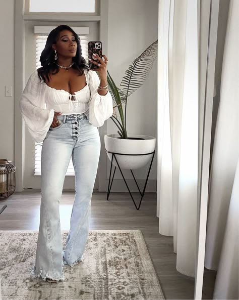 Miss You More White Cable Knit … curated on LTK Brittney Cherelle, Lover Girl, Plant Photos, Effortlessly Chic Outfits, Aesthetic Ideas, Classy Casual Outfits, Style Aesthetic, Mom Jean, Flare Leg Jeans