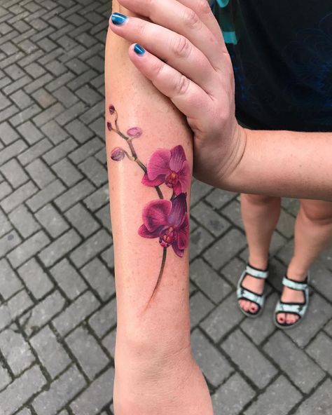 amanda wachob 42 Tattoo, Diy Tattoo Permanent, Orchid Tattoo, Tattoo Zeichnungen, Inspiration Tattoos, Pretty Tattoos For Women, Diy Tattoo, Flower Tattoo Designs, Dope Tattoos