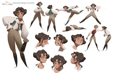 Janelle Feng - Portfolio 2019-2020 Animation/Visual Development Character Artist Portfolio, French Revolution Character Design, Character Design Study, Janelle Feng Art, 1920s Character Design, Character Design References Sheet, Janelle Feng, Character Design Model Sheet, Cartoon Detective