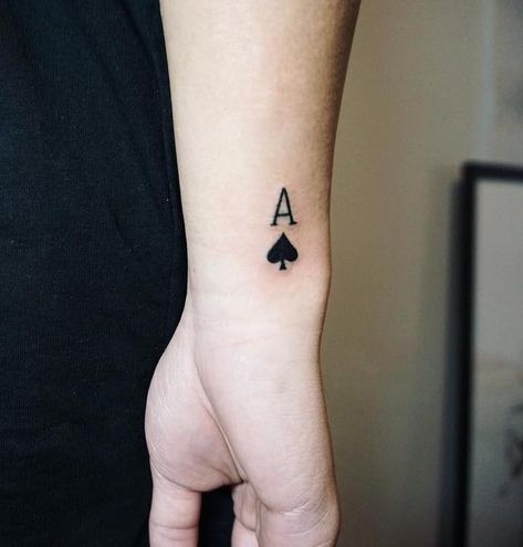 Ace Tattoo by Natasha Palombi Ace Tattoos, Poker Tattoo, Ace Of Spades Tattoo, Playing Card Tattoos, Ace Tattoo, Spade Tattoo, Card Tattoo Designs, Tattoo Prices, Inspiration Tattoos