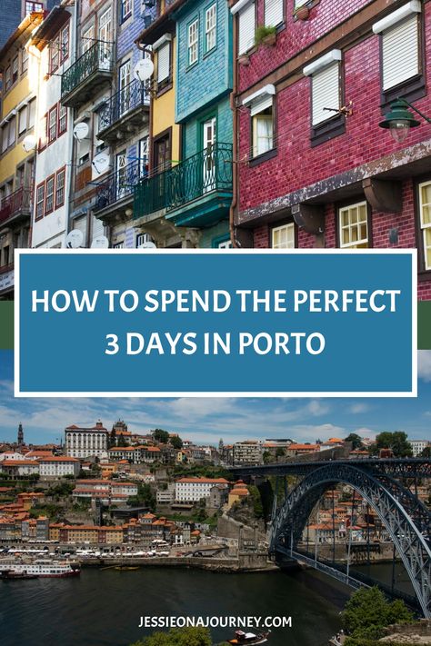 Pinterest pin showing photos of porto in portugal. Porto Itinerary, Porto Travel Guide, Europe By Train, Europe Train Travel, Porto Travel, Trip To Portugal, Europe Packing List, Traveling Europe, Cities In Germany