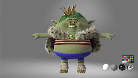 ArtStation - Trolls World Tour - King Gristle Jr., Rachael (Raywen) Yang King Gristle, Trolls 3, Trolls World Tour, Grizzly Bear, World Tour, Entertainment, Novelty Christmas, Satin, Media