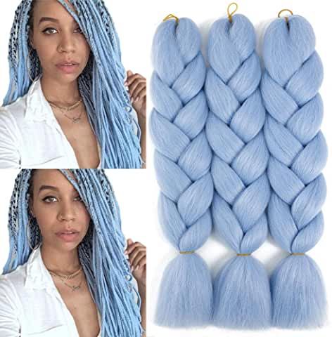 Amazon.com: blue braiding hair - International Shipping Eligible: Beauty & Personal Care Blue Braiding Hair, Braid In Hair, Jumbo Braiding Hair, Twist Braid, Crochet Twist, Hair For Women, Twist Braid Hairstyles, Braids Hair, Braid In Hair Extensions