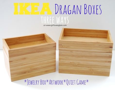 Ikea Dragan Box makeover with Studio 5. Make modern, geometric neon artwork. Make a jewelry box, and make a quiet game for your kids in the car! Bathroom Box, Quiet Games, Box Makeover, Wedding Party Table Decorations, Jewerly Boxes, Neon Artwork, Wedding Party Table, Wooden Bathroom, Diy Wedding Bouquet