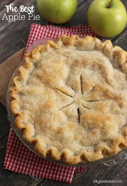 The Best Apple Pie - I Dig Pinterest Old Fashioned Apple Pie, Apple Pie Recipe Homemade, Apple Pie Recipe Easy, Best Apple Pie, Classic Apple Pie, Easy Apple Pie, Easy Pie Recipes, Homemade Apple Pies, Apple Pie Recipes