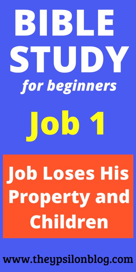 In Job 1, we see an introduction to who was Job, who were his family and how wealthy he was. In the same chapter we discover that satan also reports to the LORD along with the angels. And how satan was allowed to test Job's character and integrity by stealing, killing and destorying his children and possessions. The events of Job 1 took place around 2100 B.C approximately according to bible scholars. If you are interested in doing a bible study on Job 1, I invite you to read the rest of the arti The Book Of Job Bible Study, Book Of Job Bible Study, Job In The Bible, Job Bible Study, Bible Study For Beginners, Bible Family Tree, Job Bible, Bible Help, Bible Character Study