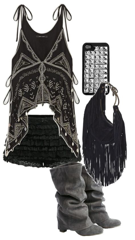 outfit ootd rock rockstar girlfriend rock x boho chic Bohemian Rock Style Boho Chic, Rock Festival Outfit Summer Concerts, Boho Rockstar Outfit, Boho Rock Aesthetic, Boho Rocker Chic Style Summer, Rock Boho Chic Style, Rock Performance Outfit, Boho Rock Chic Outfits, Rock Boho Chic