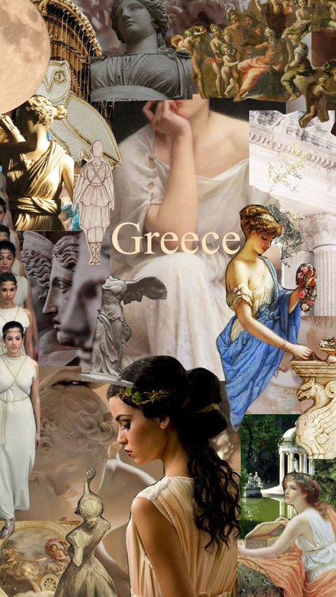 Ancient Greece Beauty Standards, Vintage Greece Aesthetic, Greek Moodboard Ancient Greece, Greek Culture Art, Greco Antico Aesthetic, Ancient Greece Moodboard, Ancient Paintings Aesthetic, Antigua Grecia Aesthetic, Ancient Greece Aesthetic Women