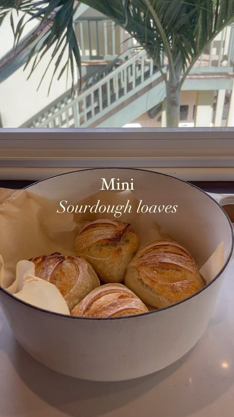 CIERA LEAVITT | Mini sourdough loaves! A love language of mine! They make the perfect gift, the perfect snack to throw in your bag with some spread, the… | Instagram Pickle Sourdough Bread, Mini Loaf Packaging Ideas, Sourdough Bread Accesories, Sourdough Bread Lunch Ideas, Mini Sourdough Pumpkin Loaves, Sourdough Bread Basket Gift, Ways To Use Sourdough Bread, Christmas Gift Bread, Small Sourdough Loaves