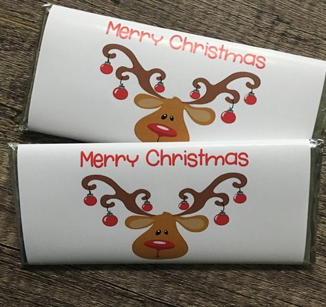 Purchase Funny Reindeer Candy Bar Wrapper Snowman Soup Printables, Popcorn Wrappers, Christmas Candy Bar, Bus Crafts, School Function, Funny Reindeer, Personalized Candy Bar Wrapper, Reindeer Candy, Personalized Candy Bars