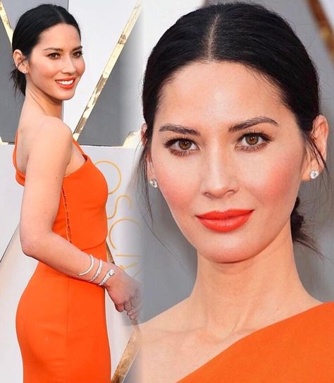 Makeup To Go With Orange Dress, Orange Monochromatic Makeup, Makeup With Orange Dress, Monochromatic Makeup, Countdown Begins, Party Makeup Looks, Patrick Ta, Orange Lips, Shay Mitchell