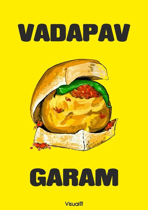 Vadapav Quotes, Vadapav Illustration, Vadapav Logo, Vada Pav Illustration, Mumbai Illustration, Pk Logo, Beer Bottle Art, Food Startup, Food Quotes Funny