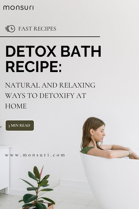 Discover natural detox bath recipes for home relaxation and wellness. Learn about Epsom salt, essential oils, and more for a rejuvenating detox baths. #Monsuri #DetoxBath #DetoxCleansing Detox Bath Without Epsom Salt, Epsom Salt Detox Bath, Bath Relaxing Ideas, Detox Baths For Women, Detox Bath For Colds, Thc Detox, Lavender Sleep Spray, Detox Bath Recipe, Salt Detox