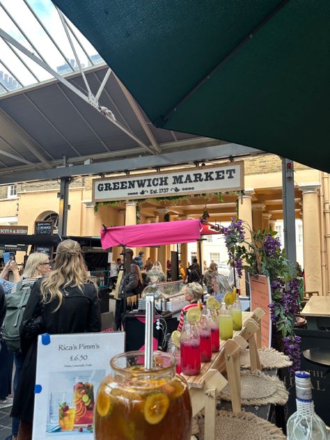 London Greenwich, Market Aesthetic, Greenwich Market, London Girl, Sun Aesthetic, London Life, Summer Sun, London, Sun