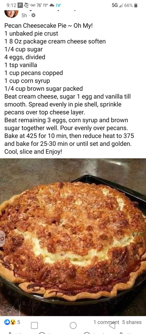 Pecan Cheesecake Pie, Easy Pecan Pie Recipe, Easy Pecan Pie, Pie Recipe Easy, Pecan Pie Cheesecake, Pecan Cheesecake, Cream Cheese Pie, Cheesecake Pie, Easy Pie Recipes