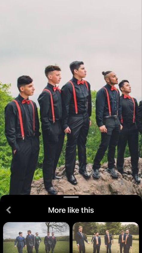 Red And Gold Quinceanera Chambelanes, Red Tuxedo For Quince, Black And Blue Chambelanes Outfits, Red Suits For Chambelanes, Quince Chambelanes Outfits Red And Black, Red And Black Quinceanera Chambelanes, Maroon Quinceanera Chambelanes, Red Suit For Quince, All Black Chambelan Outfit Vaquero