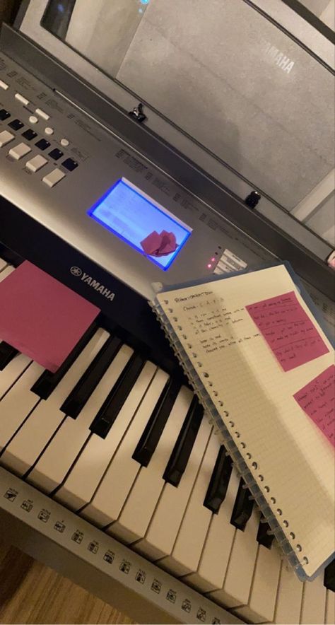 Piano Aesthetic Keyboard Piano Aesthetic, Piano In Bedroom Small Spaces, Music Keyboard Aesthetic, Piano Vision Board, Piano Keyboard Aesthetic, Keyboard Piano Aesthetic, Prodigy Aesthetic, Keyboard Playing, Playing Keyboard