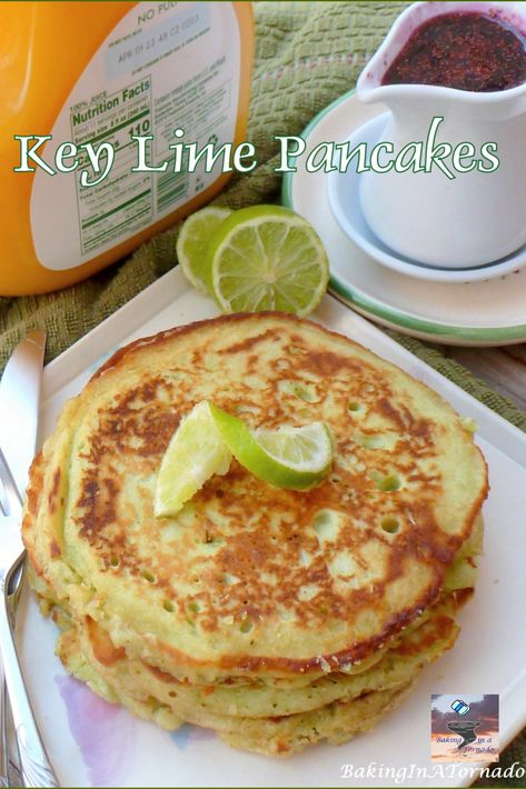 Key Lime French Toast, Key Lime Breakfast, Key Lime Pancakes, Lime Breakfast, Lime Pancakes, Green Yogurt Pancakes, Breakfast Receipts, Key Lime Sauce, At Patrick’s Breakfast