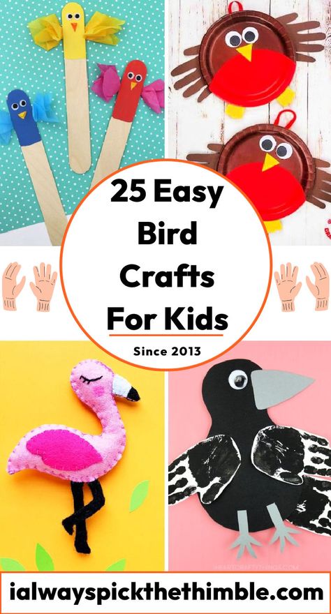 Paper Plate Bird Crafts Preschool, Pigeon Crafts Preschool, Bird Day Activities, Preschool Bird Crafts, Bird Crafts For Kids Easy, Bird Art And Craft, Easy Bird Craft, Funny Crafts For Kids, Bird Crafts For Kids